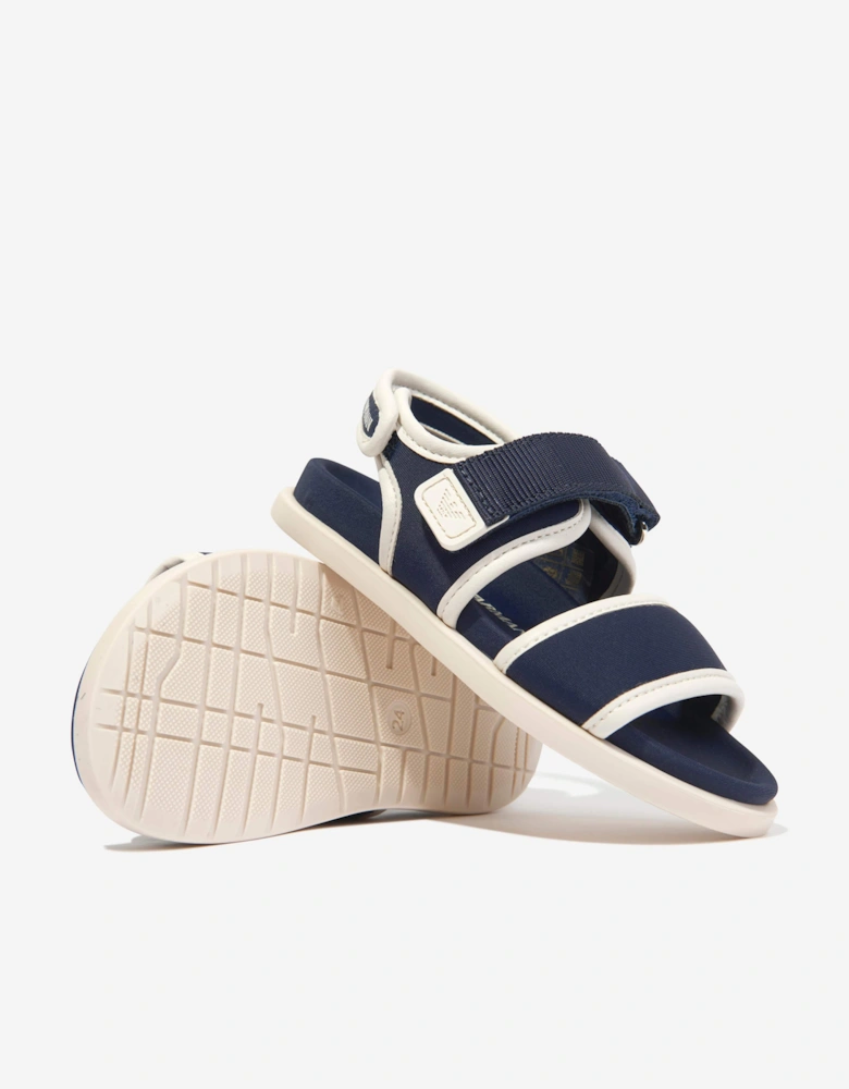 Kids Logo Sandals in Navy