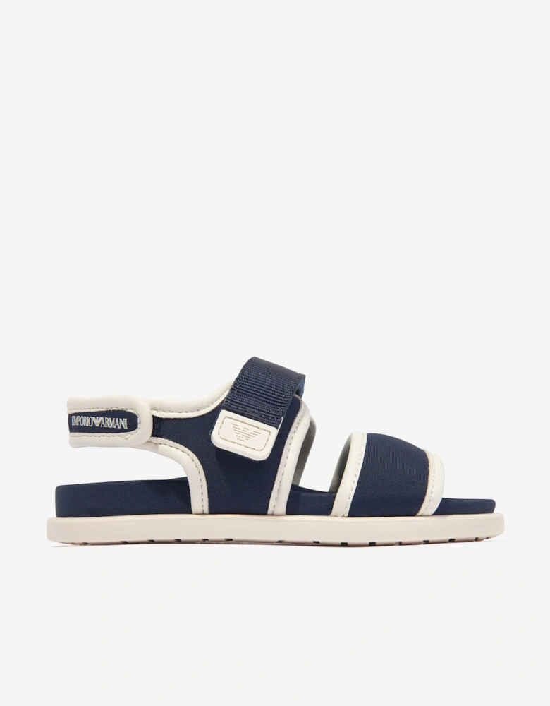 Kids Logo Sandals in Navy