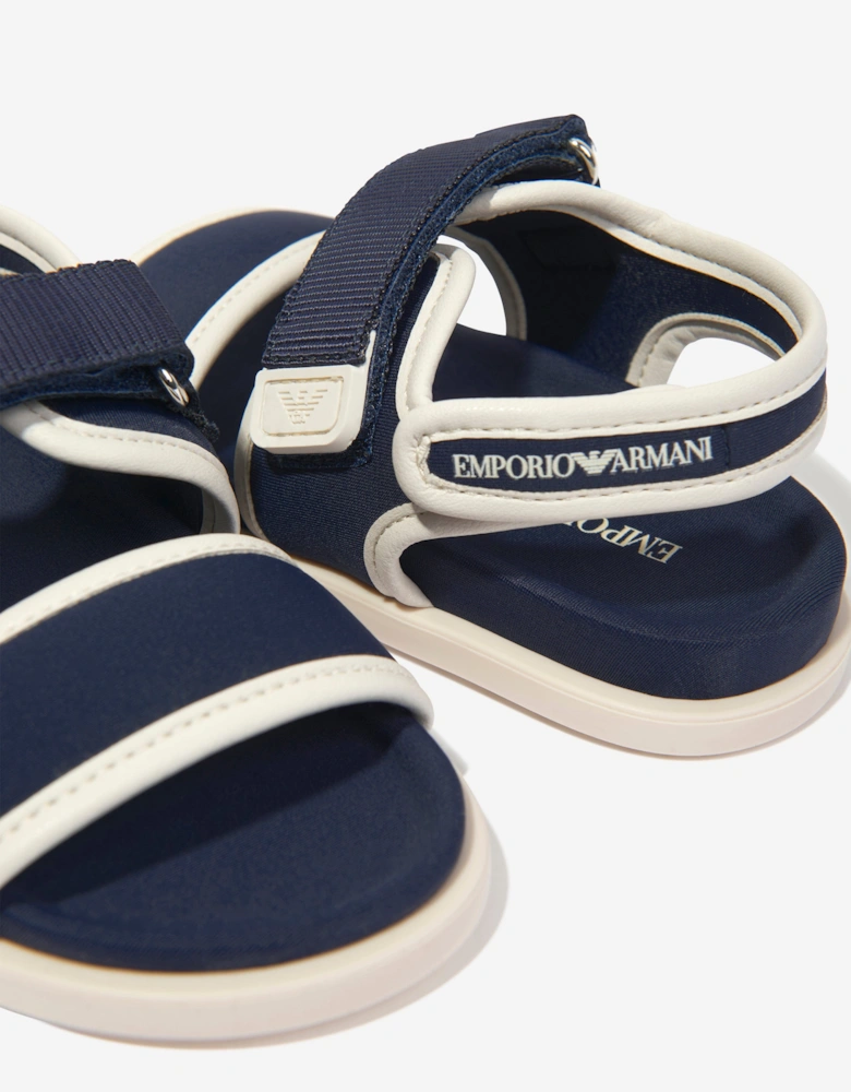 Kids Logo Sandals in Navy