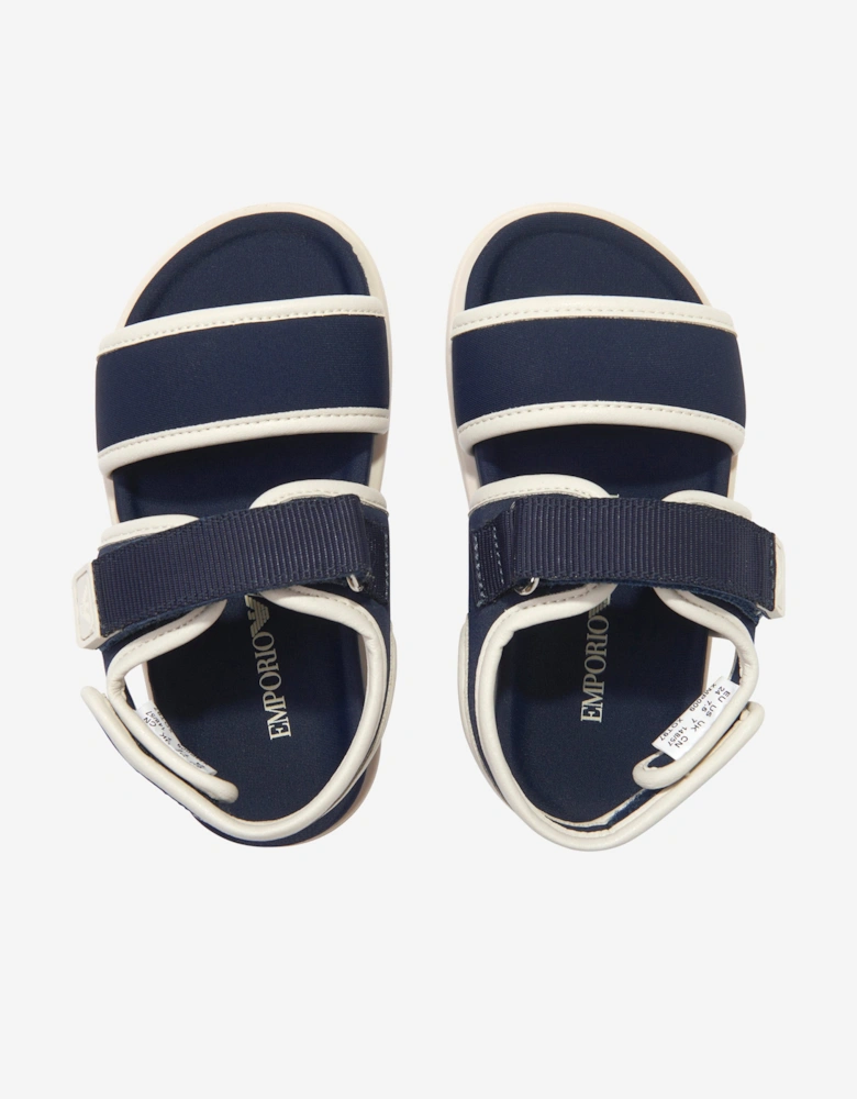 Kids Logo Sandals in Navy