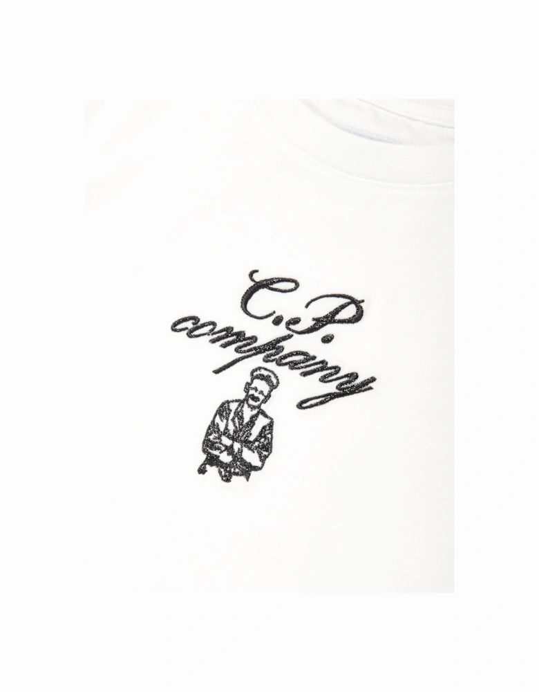 C.P. Company Boys Logo T-Shirt in Ivory