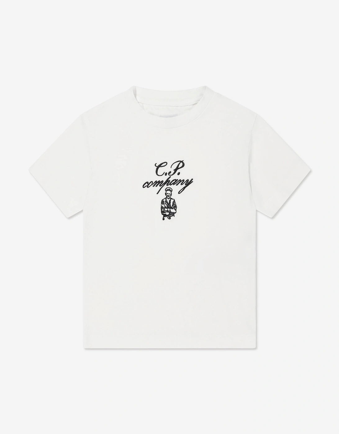 C.P. Company Boys Logo T-Shirt in Ivory, 5 of 4