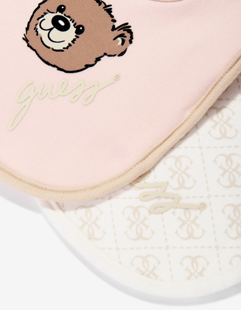 Baby 2 Piece Bib Set in Pink