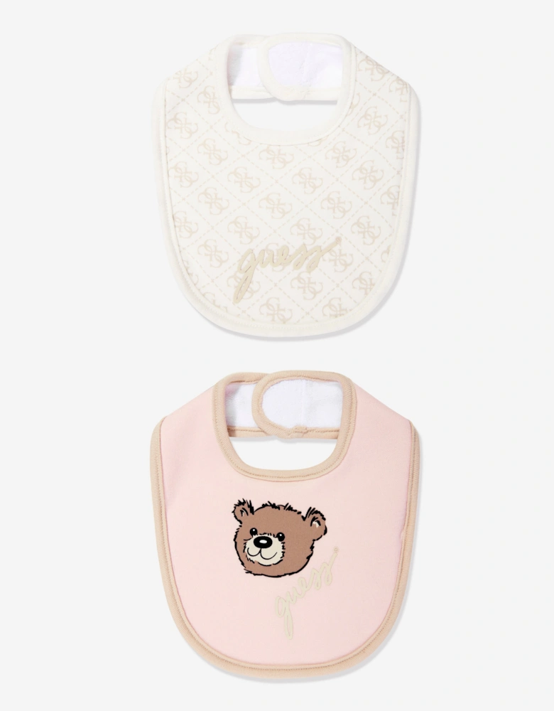 Baby 2 Piece Bib Set in Pink