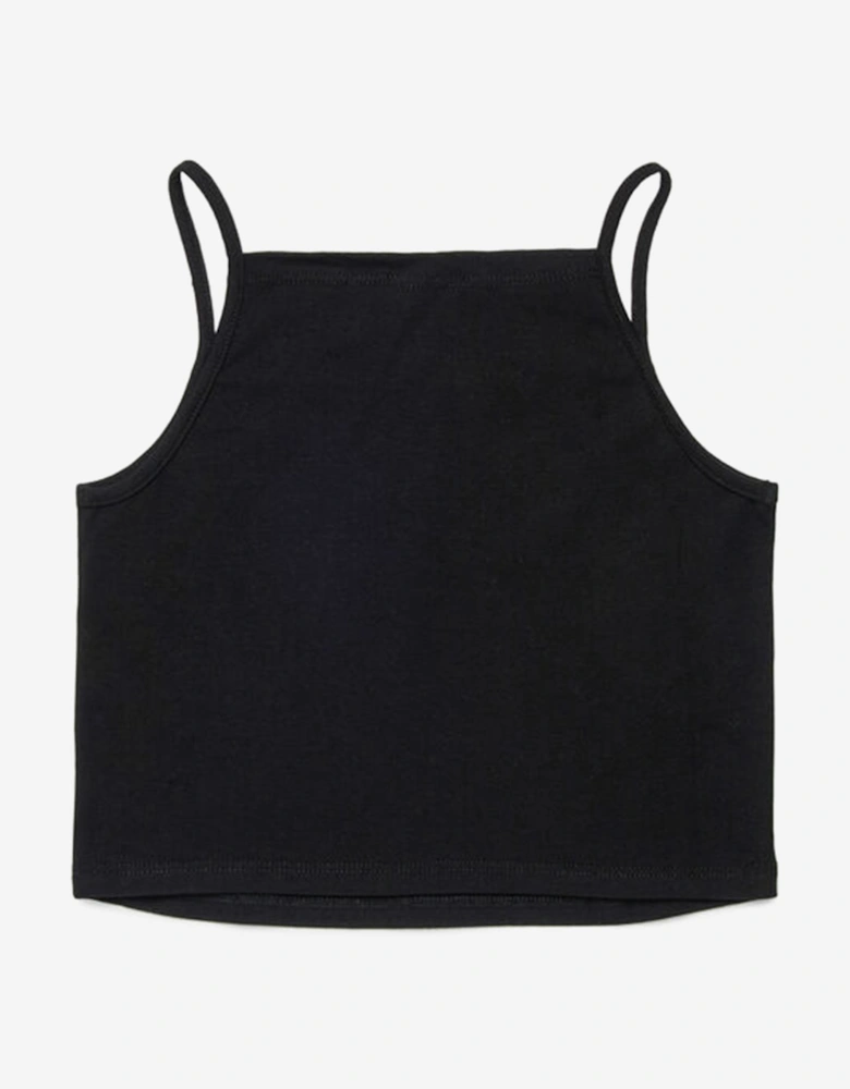 Girls Oval D Sleeveless Top in Black