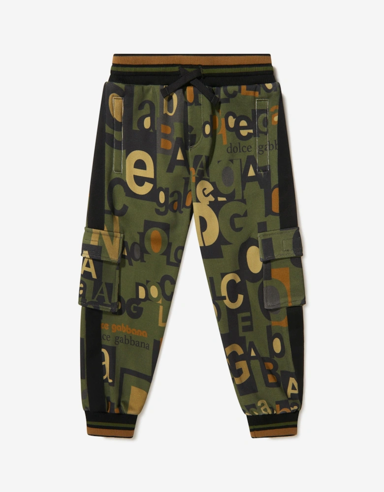 Boys Cotton Logo Miltary Trousers