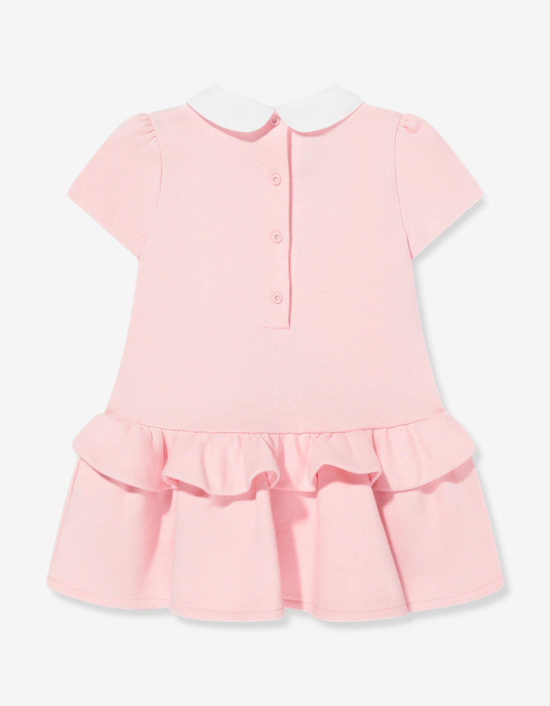 Baby Girls Logo Ruffle Dress in Pink