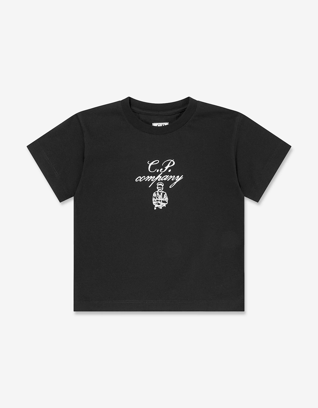 C.P. Company Boys Logo T-Shirt in Black, 5 of 4