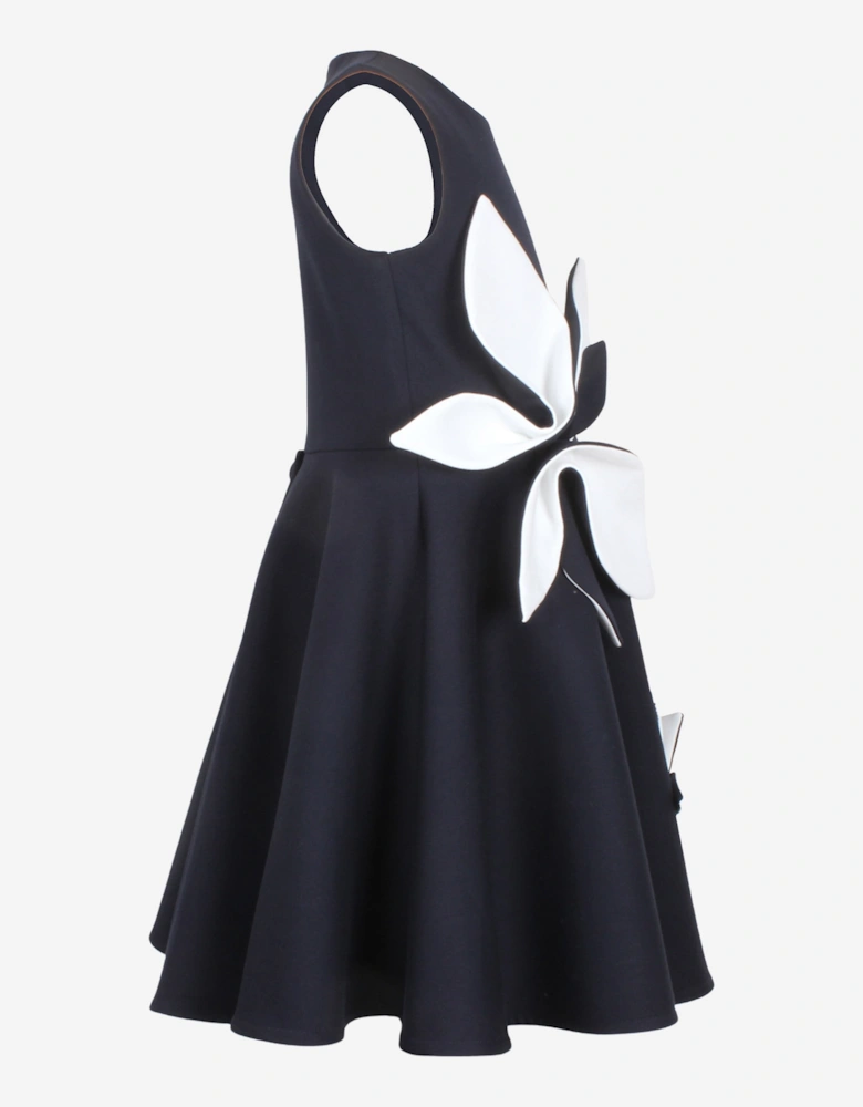 Girls Magnolia Sleeveless Dress in Navy