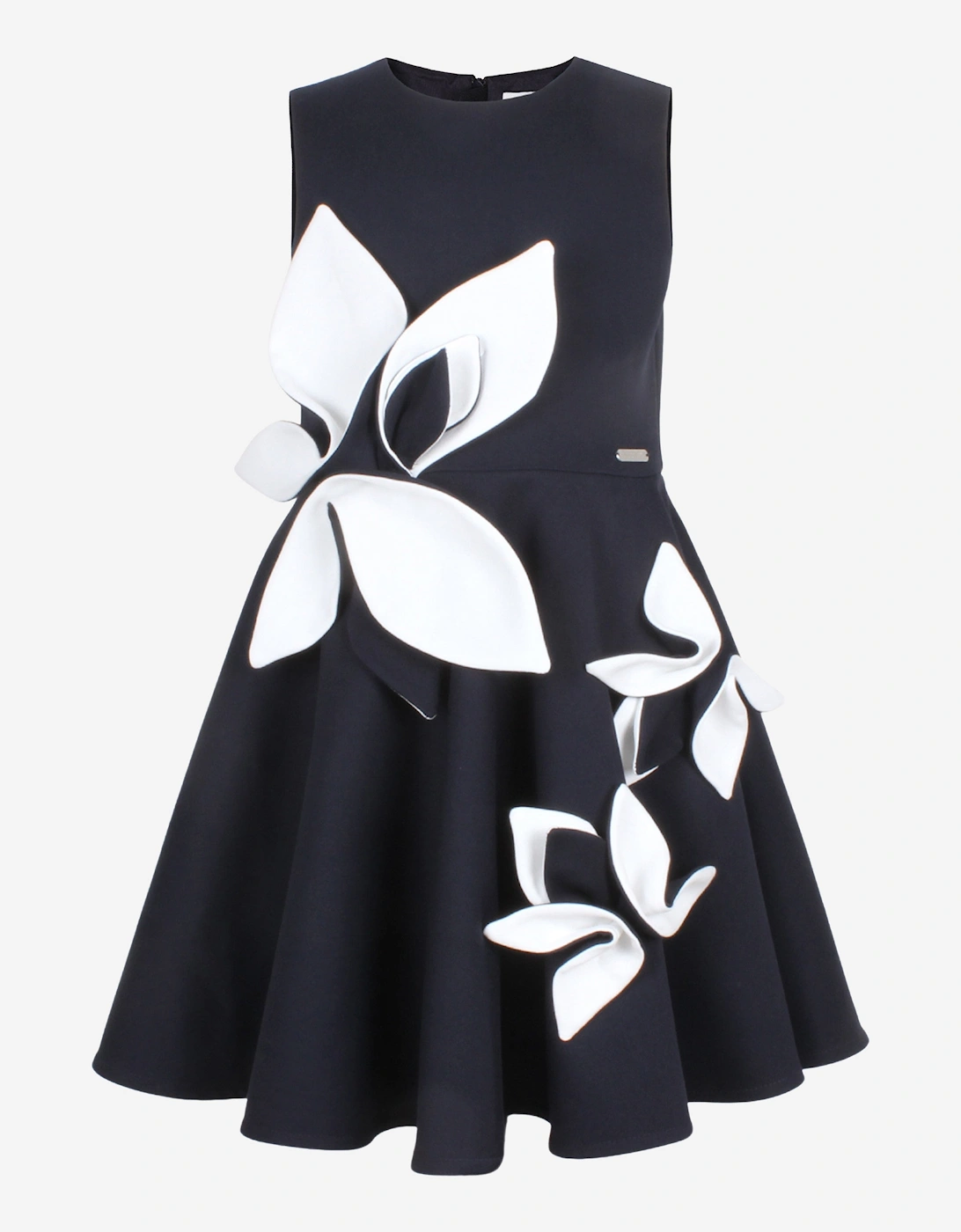 Girls Magnolia Sleeveless Dress in Navy, 5 of 4