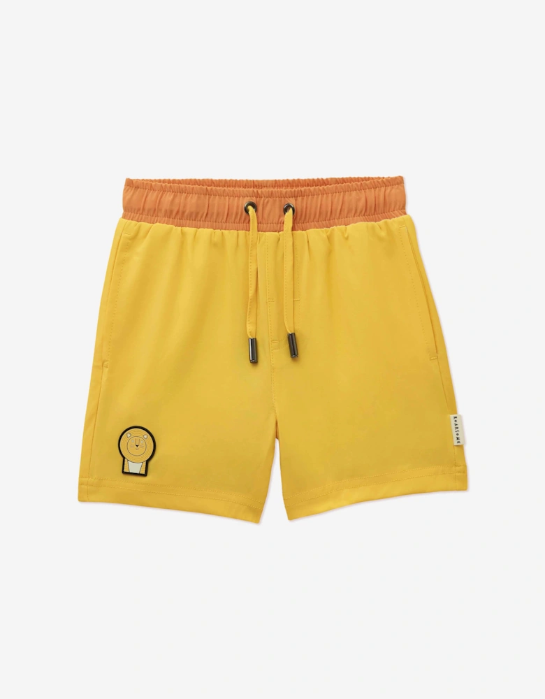 Boys Cub The Lion Swim Shorts in Yellow (UPF50+)
