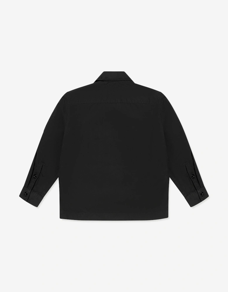 C.P. Company Boys Cotton Pocket Shirt in Black