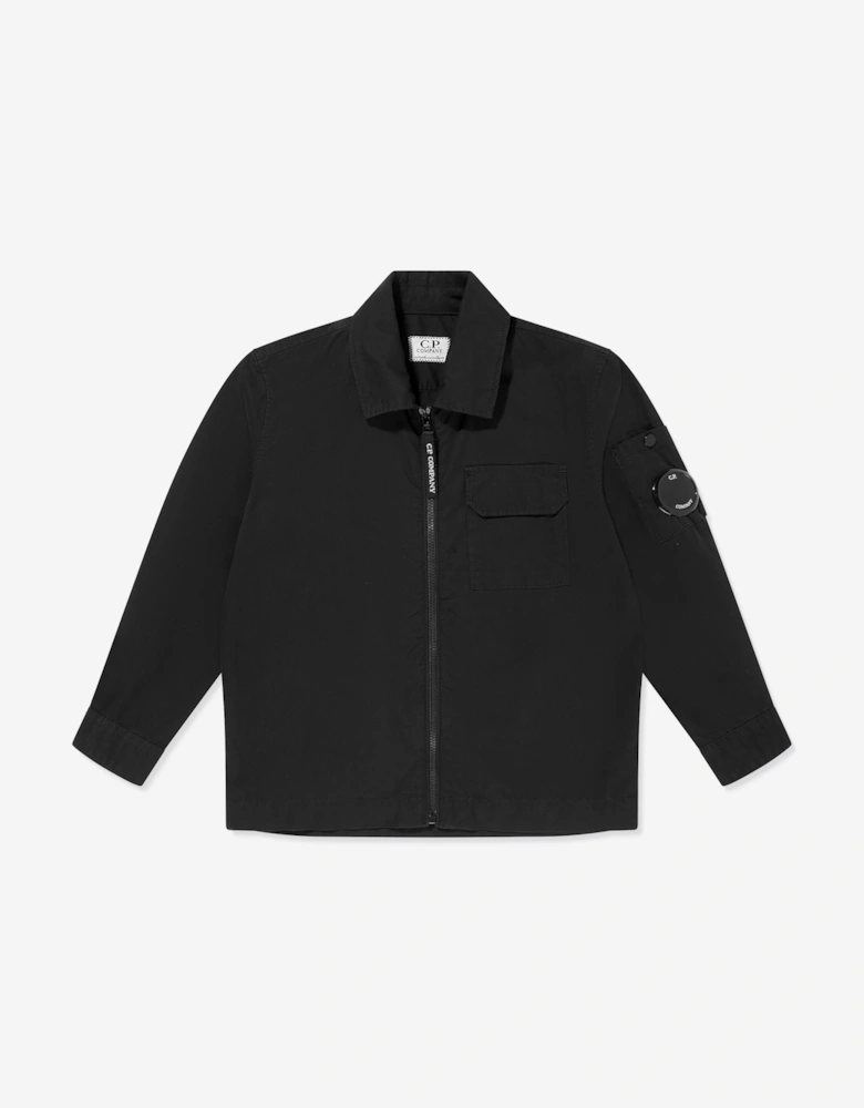 C.P. Company Boys Cotton Pocket Shirt in Black