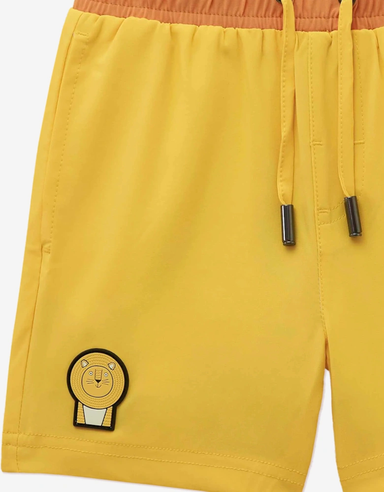 Boys Cub The Lion Swim Shorts in Yellow (UPF50+)