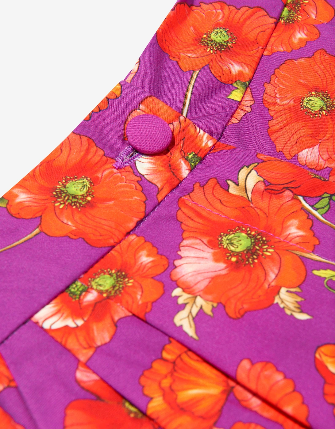 Girls Cotton Poppy Print Shorts