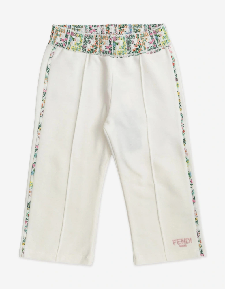Baby Girls FF Bloom Joggers in White