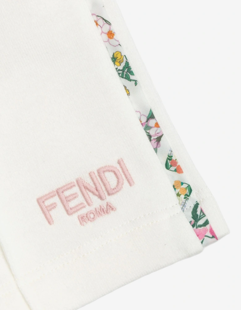 Baby Girls FF Bloom Joggers in White