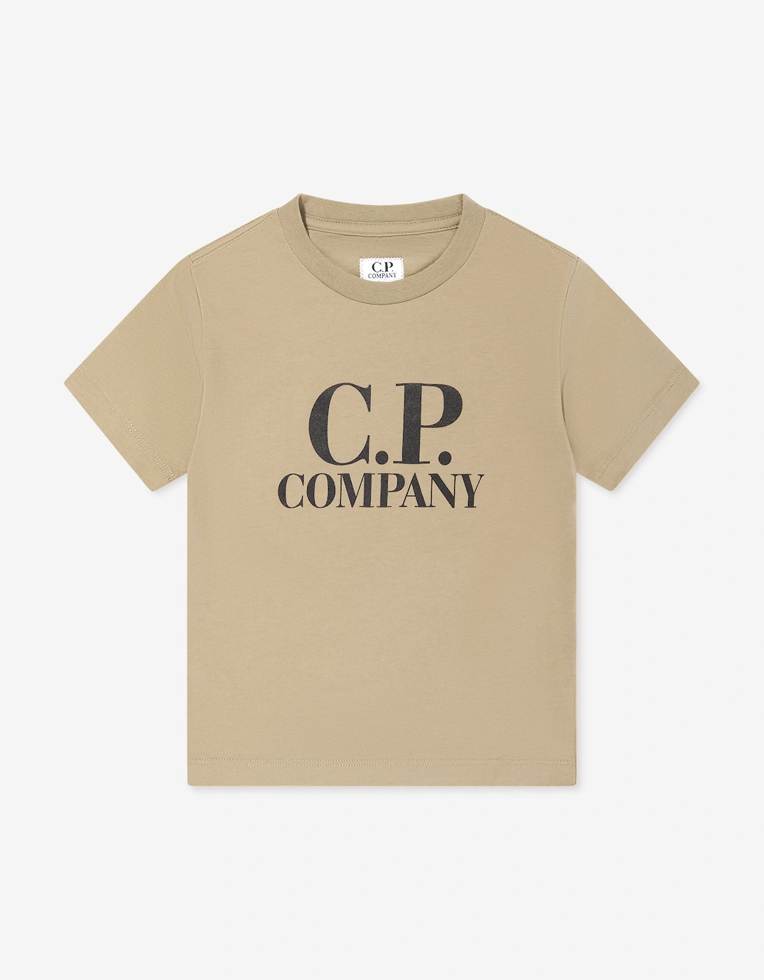 C.P. Company Boys Logo Back Goggle T-Shirt in Beige, 5 of 4