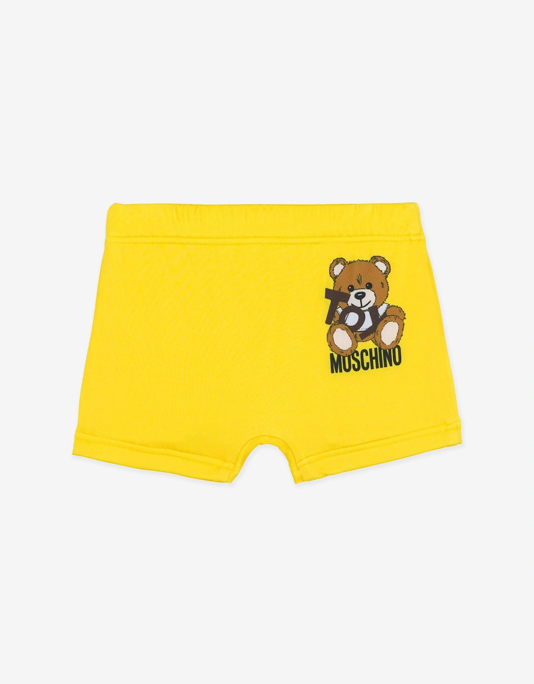 Baby Boys Teddy Logo Swim Shorts in Yellow, 5 of 4