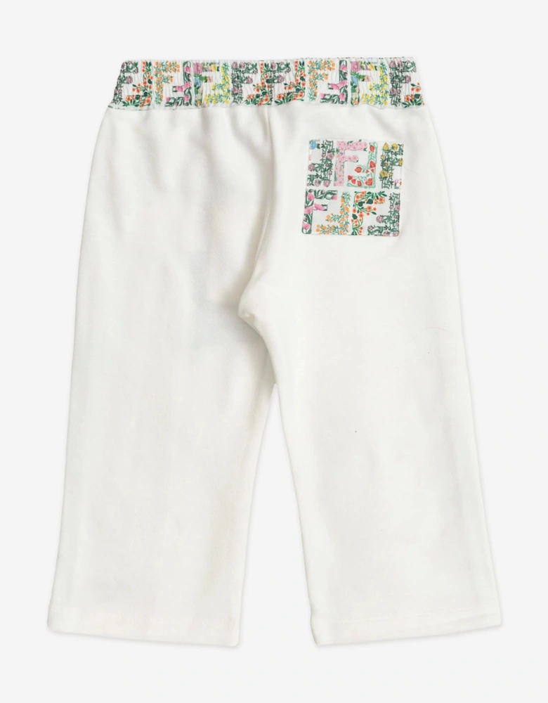 Baby Girls FF Bloom Joggers in White