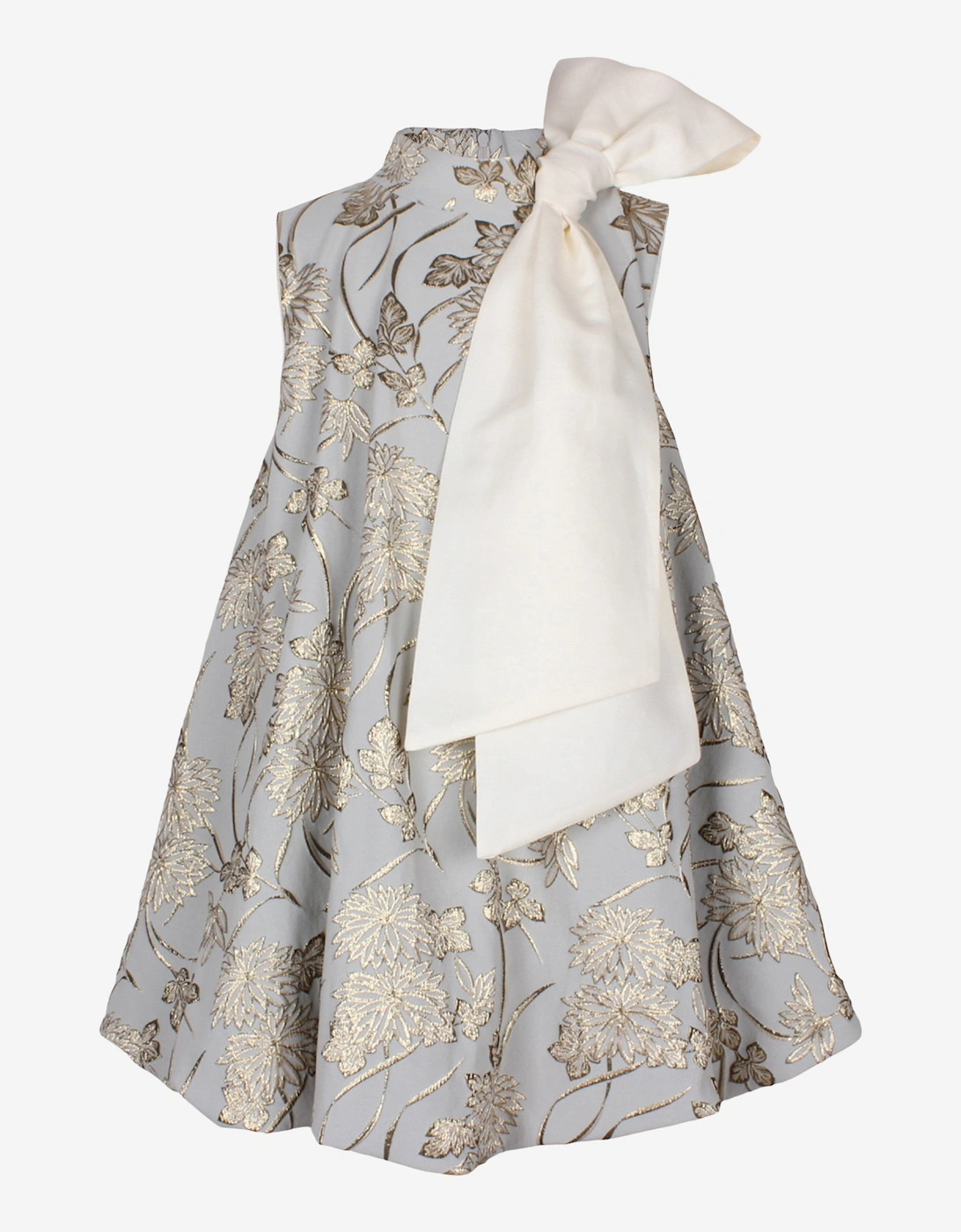 Girls Muffin Vines Jacquard Dress in Blue, 5 of 4