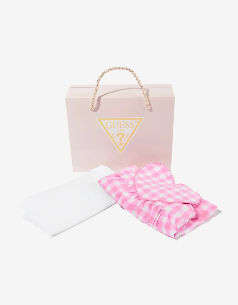 Baby Girls Seersucker Skirtall Set in Pink
