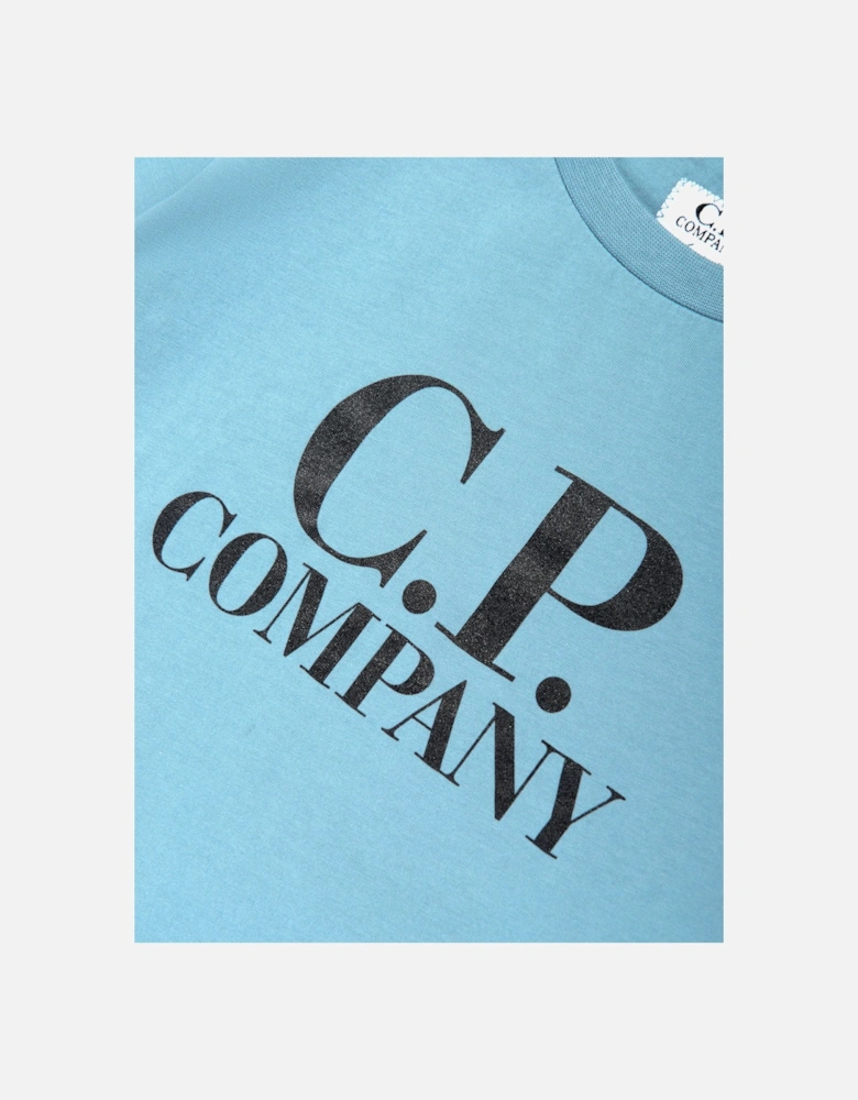 C.P. Company Boys Logo Back Goggle T-Shirt in Blue