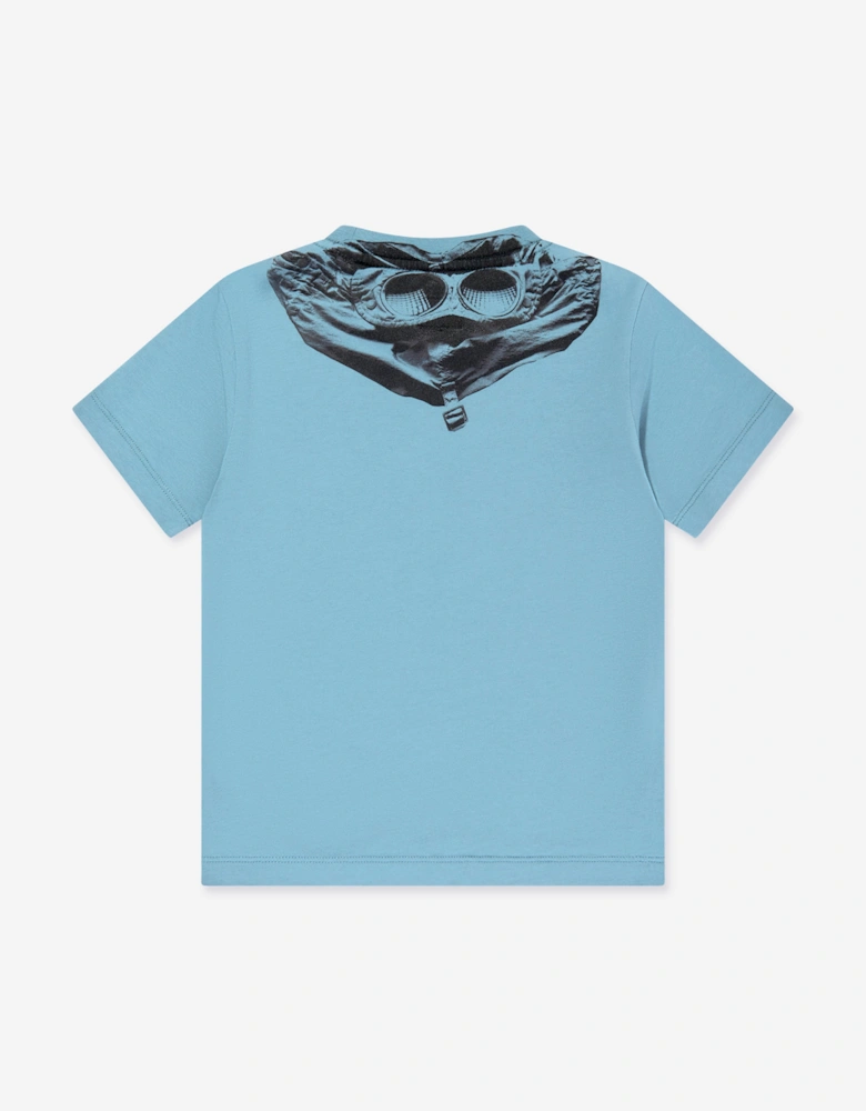 C.P. Company Boys Logo Back Goggle T-Shirt in Blue