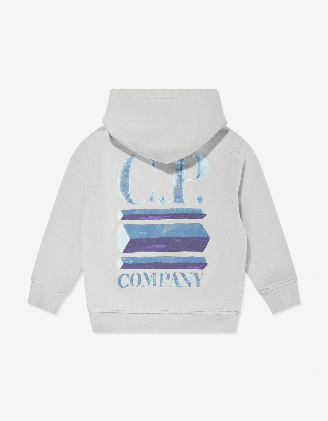 C.P. Company Boys Logo Hoodie in Grey