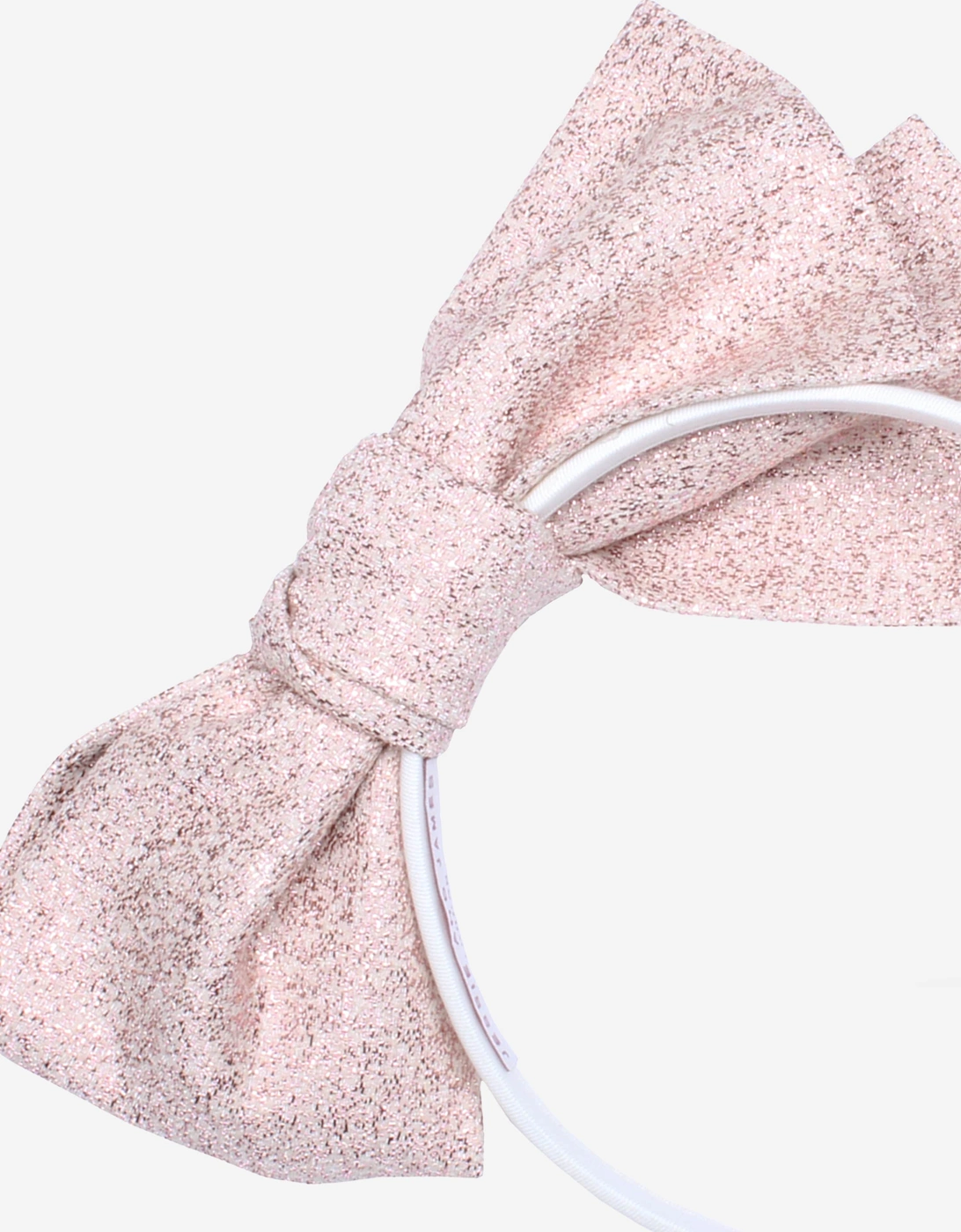 Girls Origami Jacquard Bow Headband in Pink