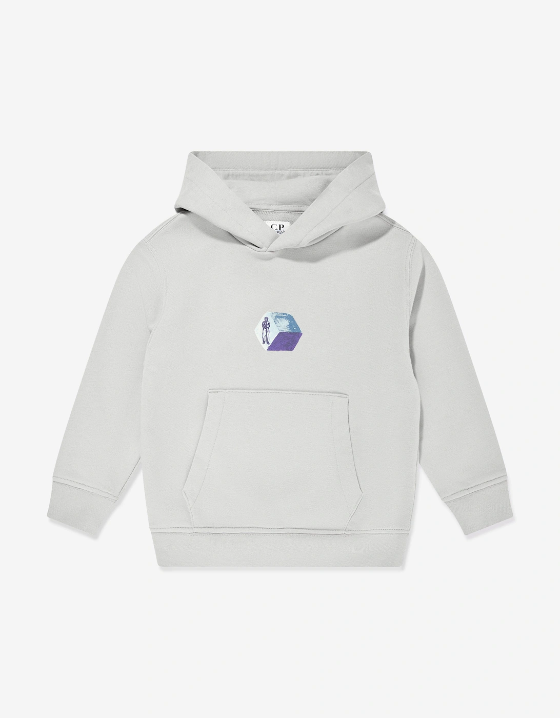 C.P. Company Boys Logo Hoodie in Grey, 5 of 4