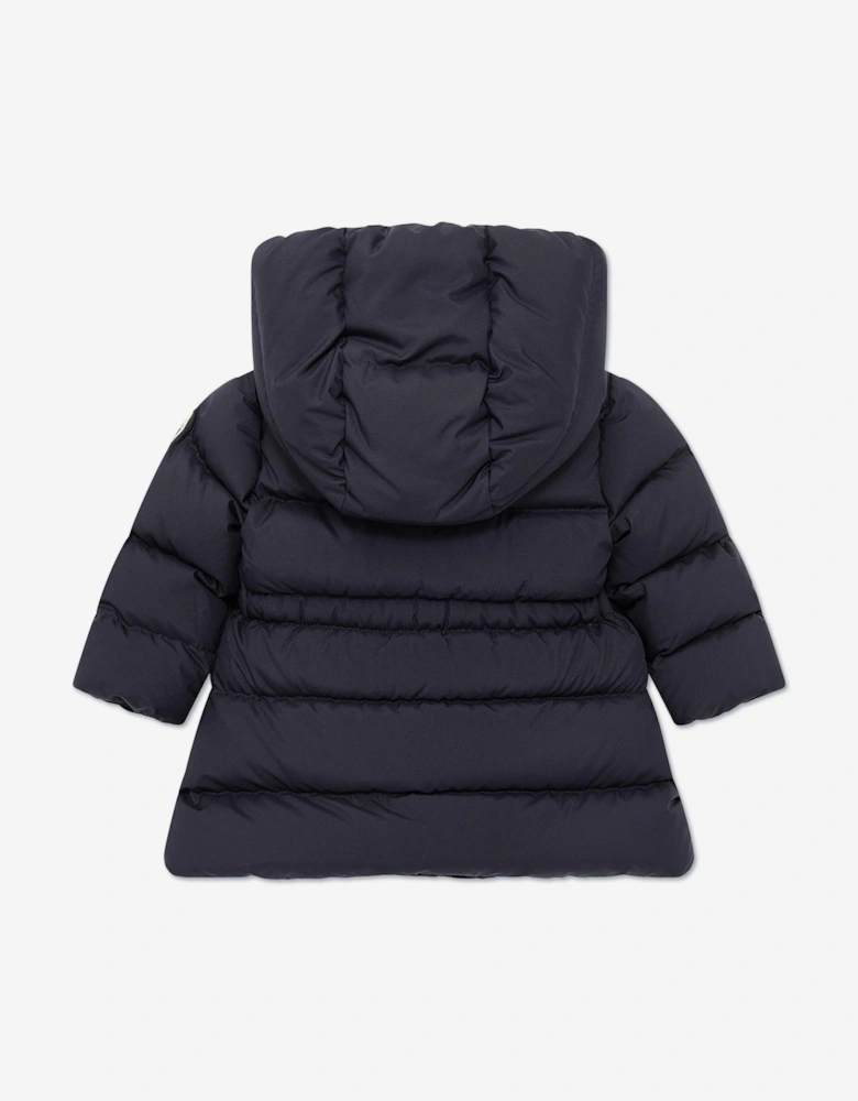 Baby Girls Down Padded Molan Long Parka in Navy