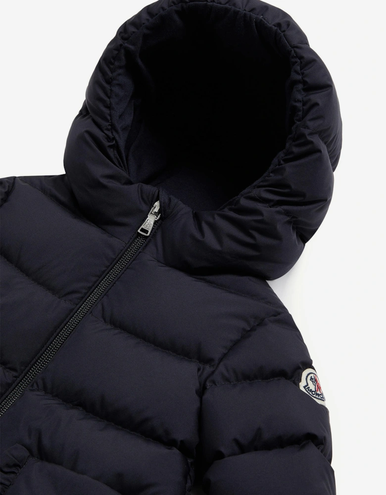 Baby Girls Down Padded Molan Long Parka in Navy