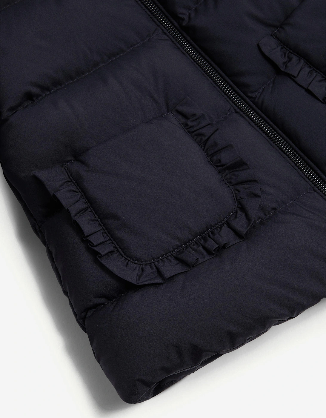 Baby Girls Down Padded Molan Long Parka in Navy