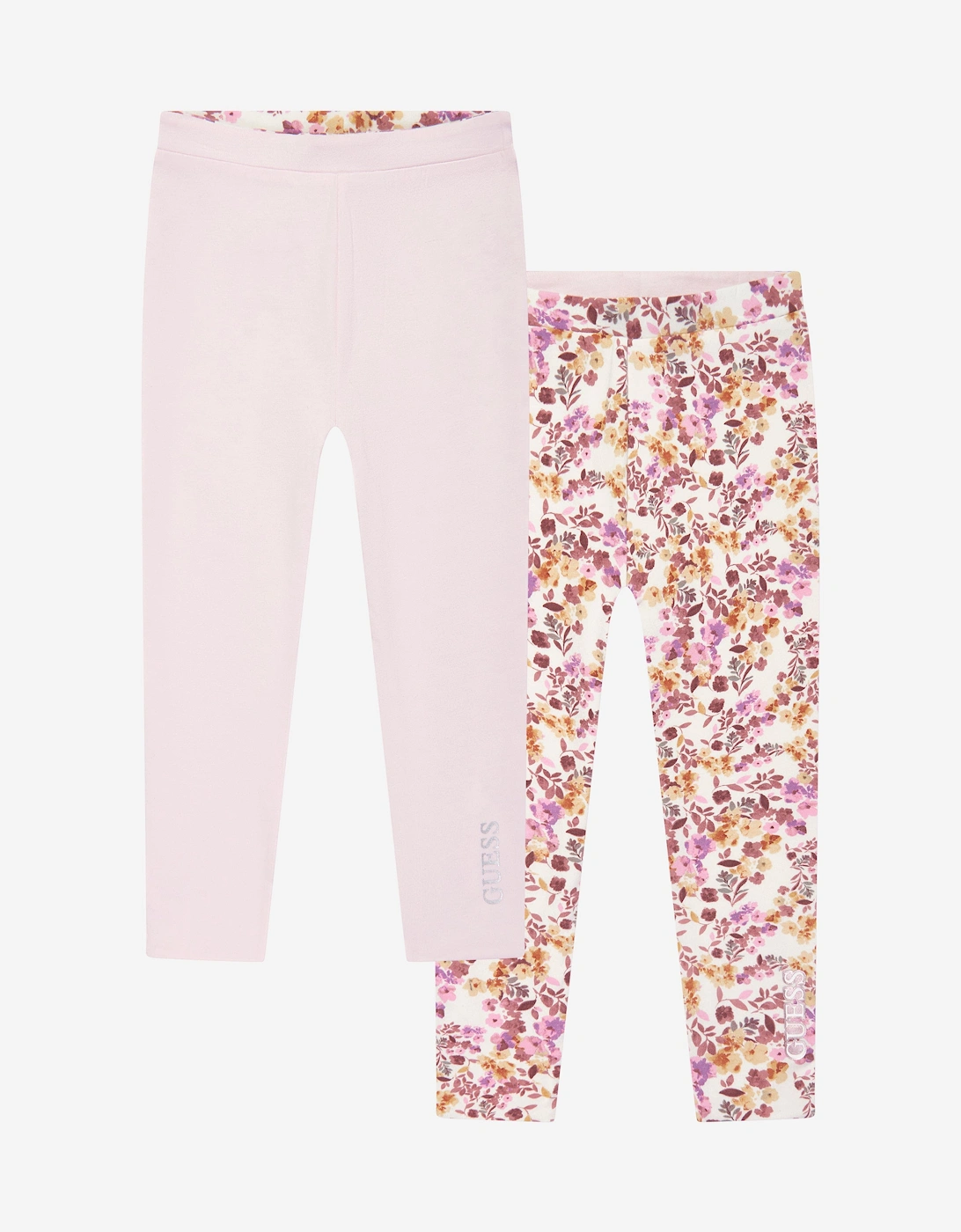 Girls Reversible Leggings in Pink, 6 of 5