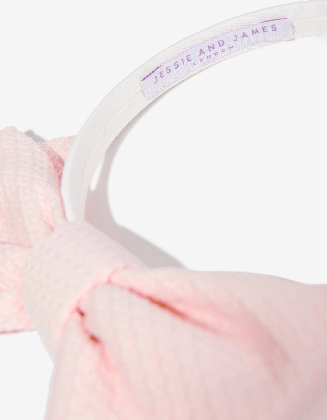 Girls Origami Dotty Jacquard Bow Headband in Pink