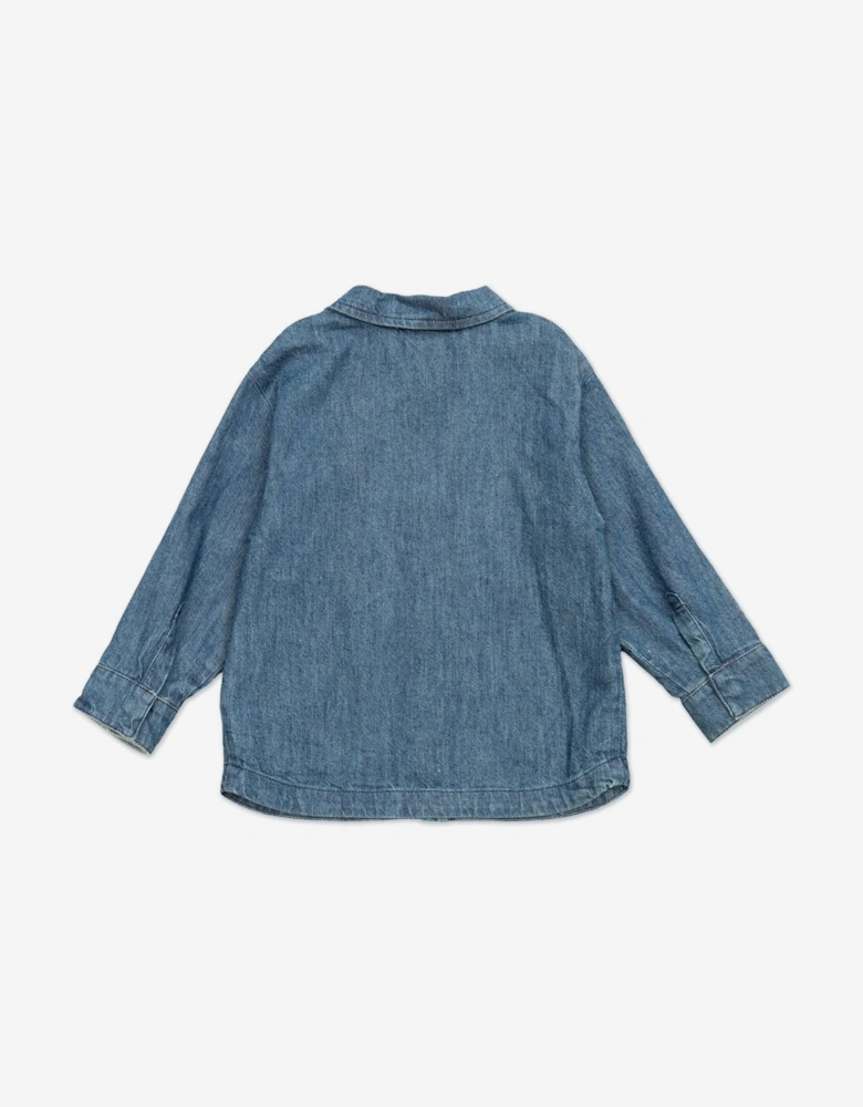 Baby Boys Light Denim Shirt in Blue