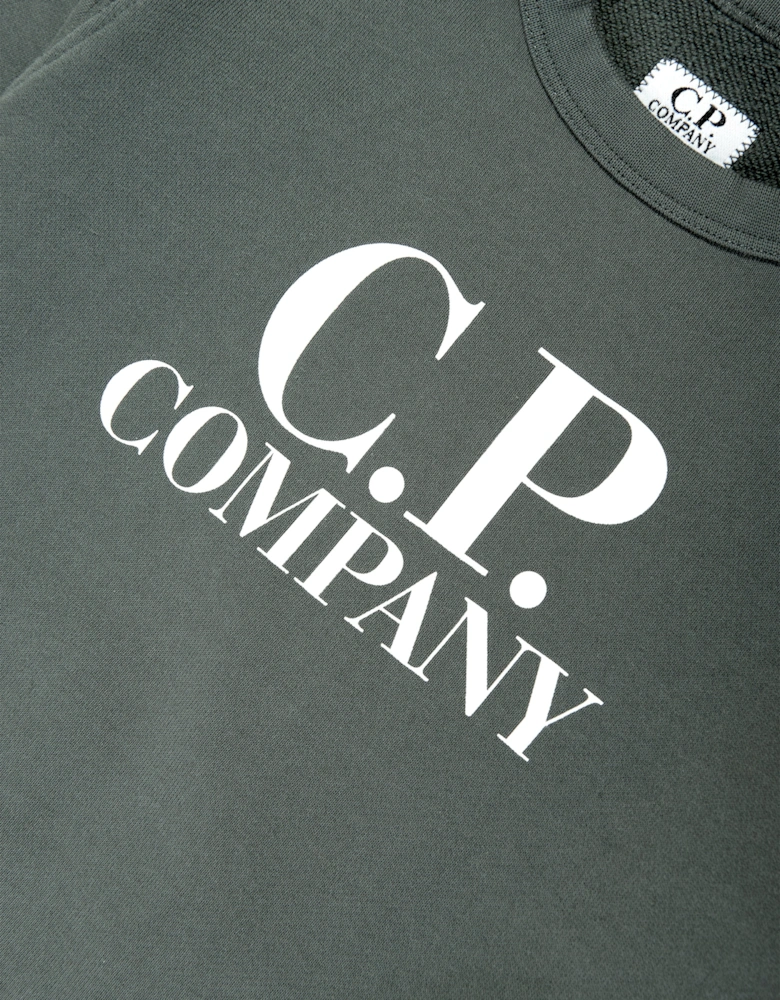 C.P. Company Boys Logo Sweatshirt in Grey