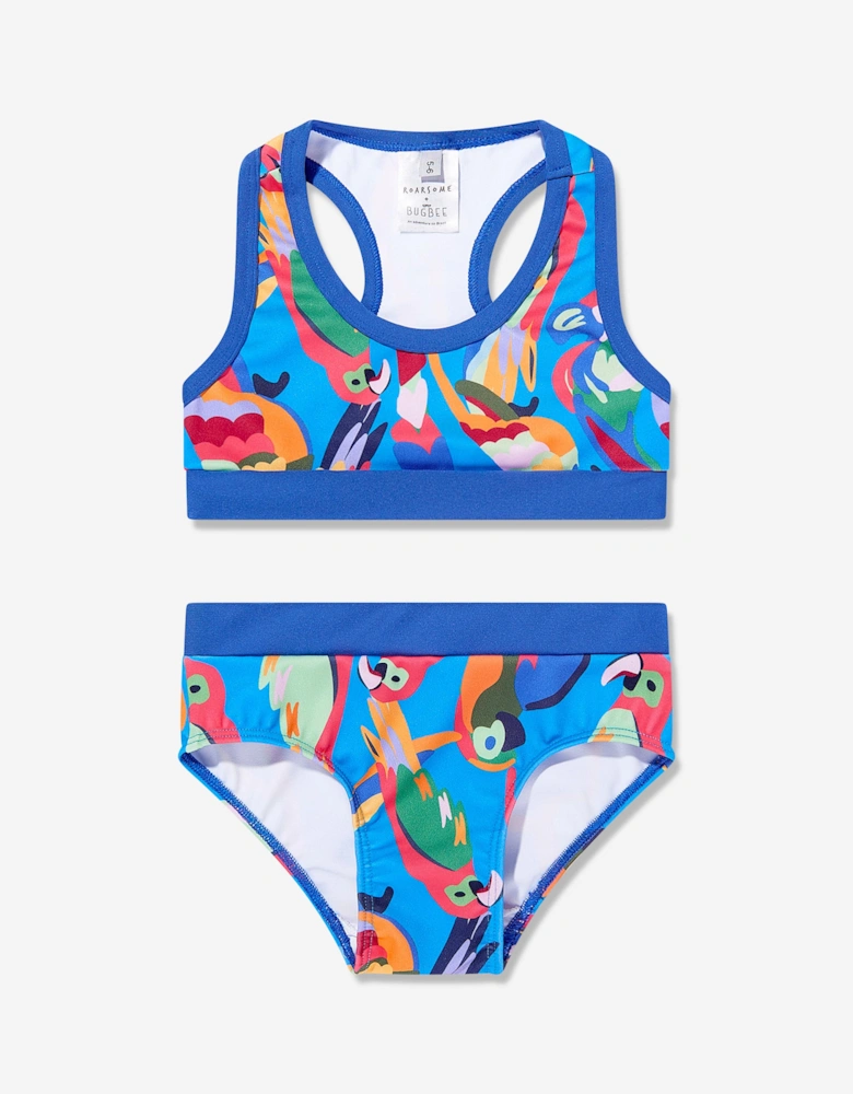 Girls Parrot Bikini in Blue