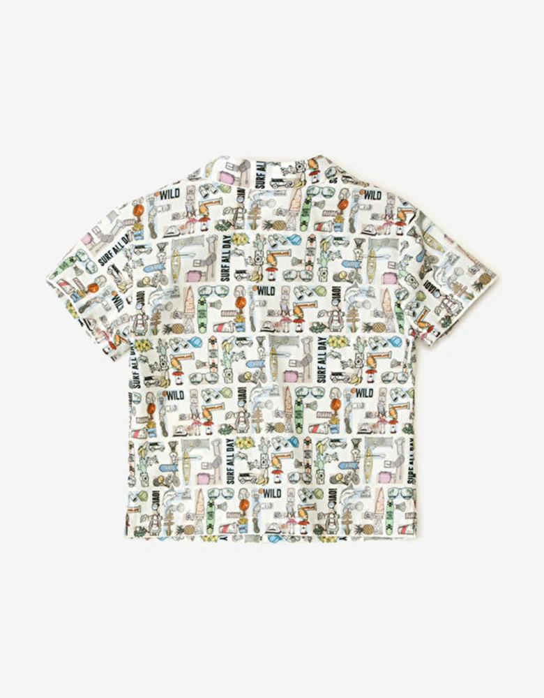 Baby Boys FF Logo Shirt in White