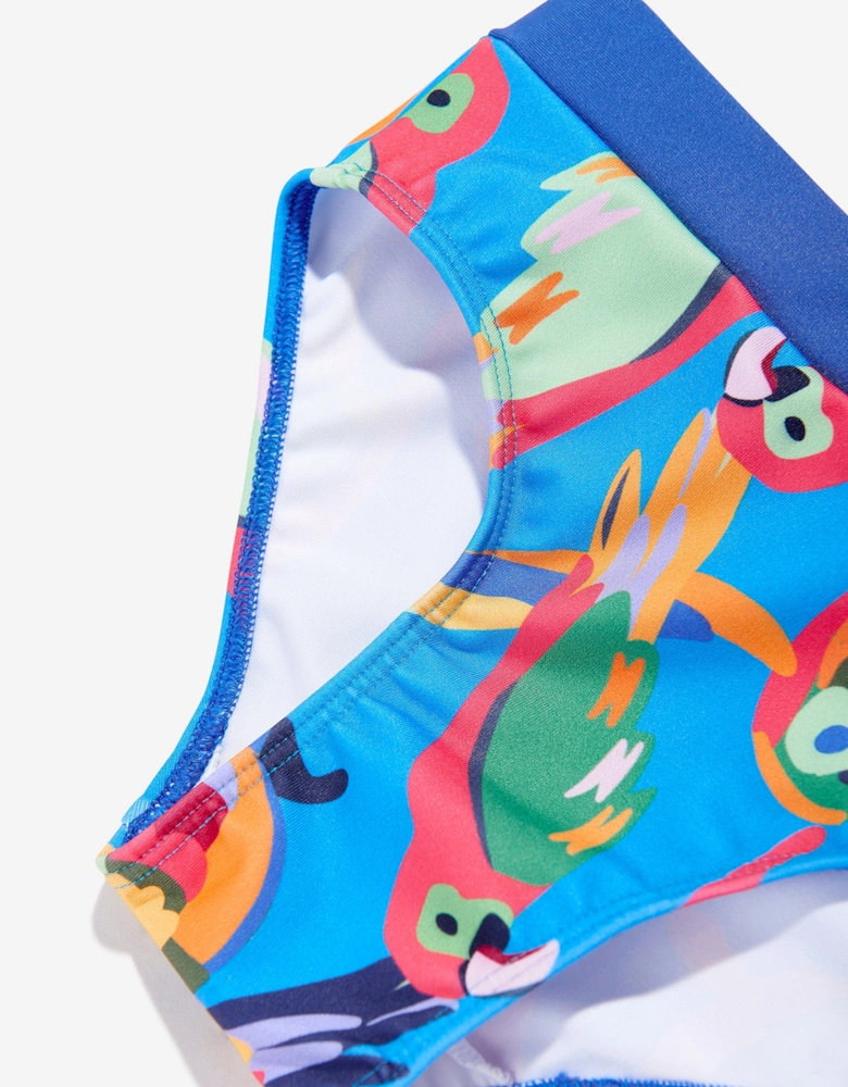 Girls Parrot Bikini in Blue