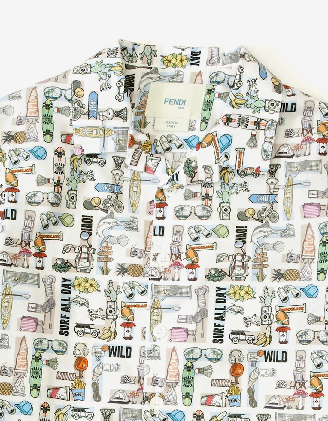 Baby Boys FF Logo Shirt in White