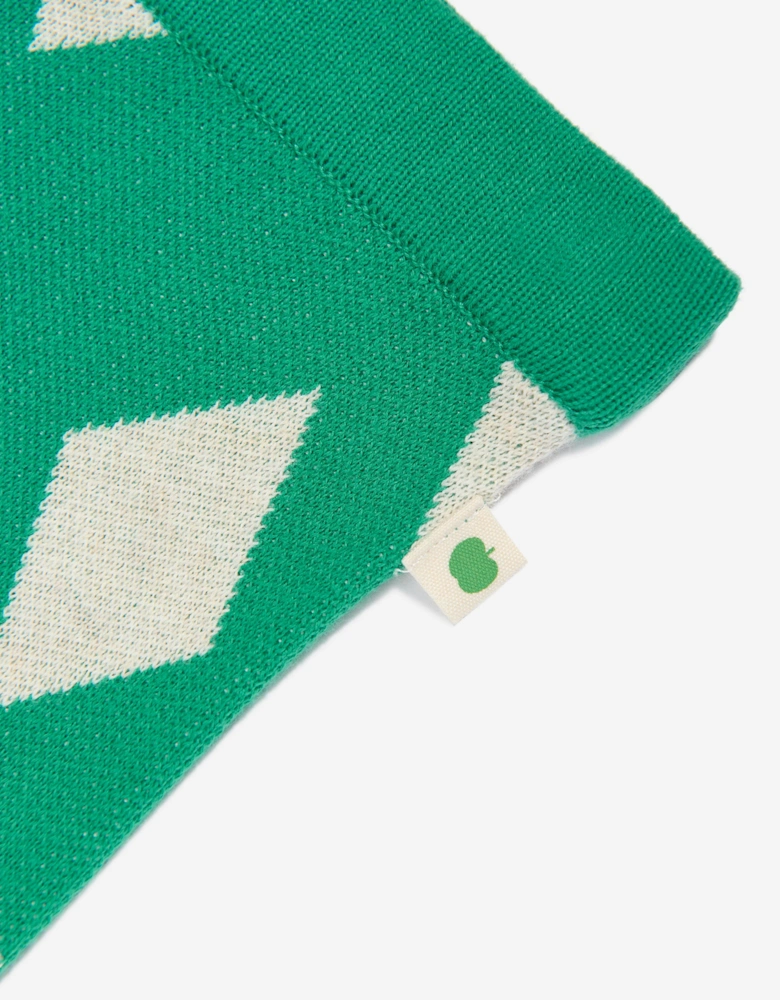 Kids Alden Diamond Knit Joggers in Green