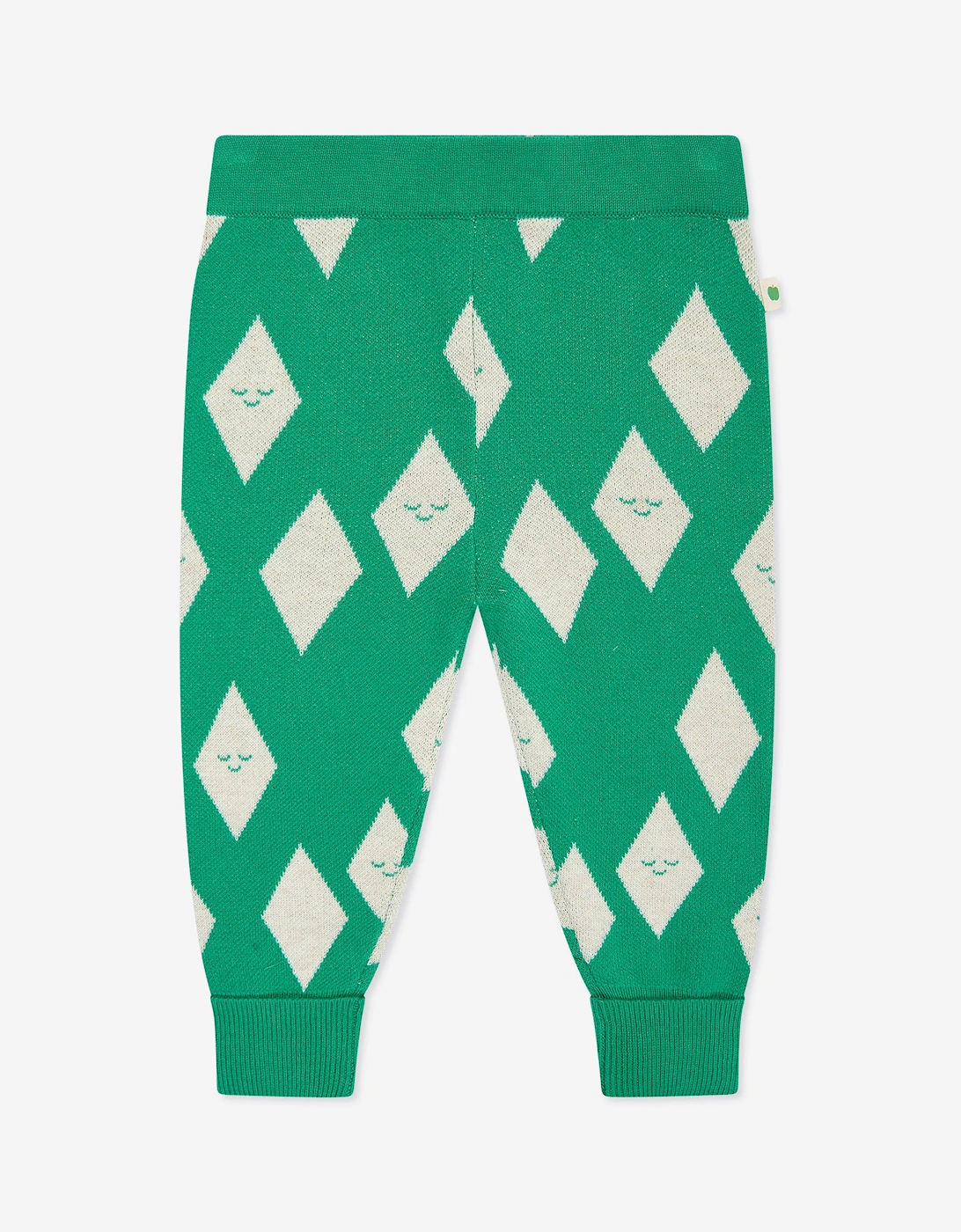 Kids Alden Diamond Knit Joggers in Green, 5 of 4