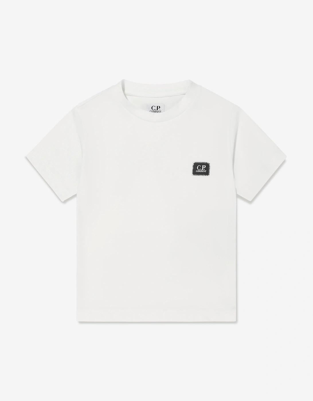 Boy's C.P. Company Boys Logo T-Shirt in Ivory - Cream - Size: 14 years