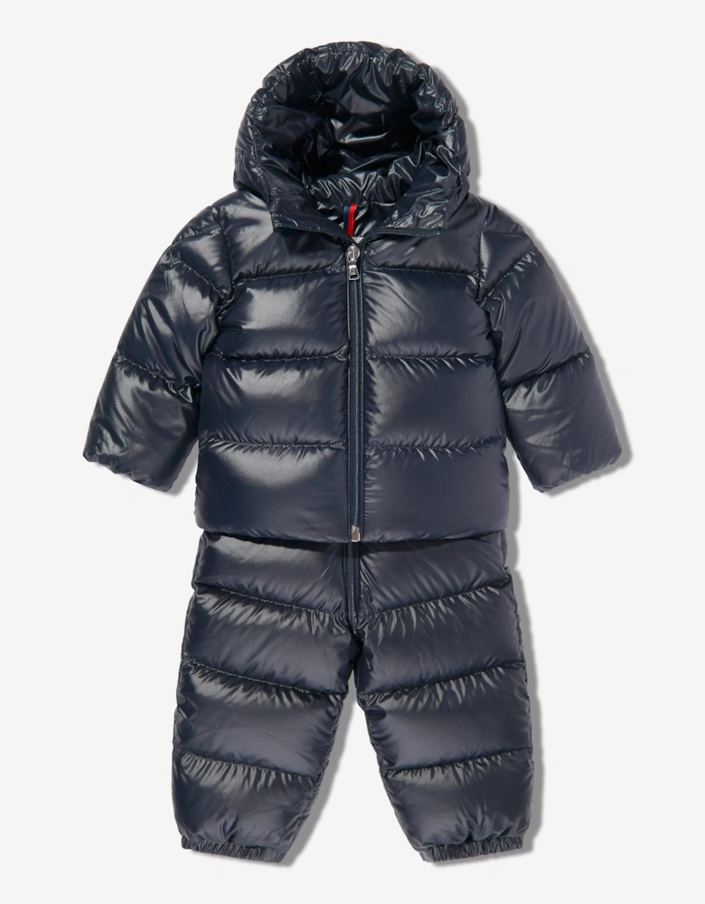 Baby Down Padded Snowsuit in Navy