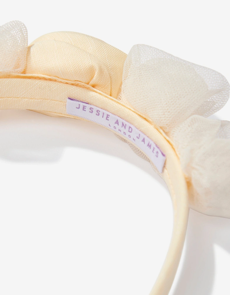 Girls Ring On Roses Headband in Yellow