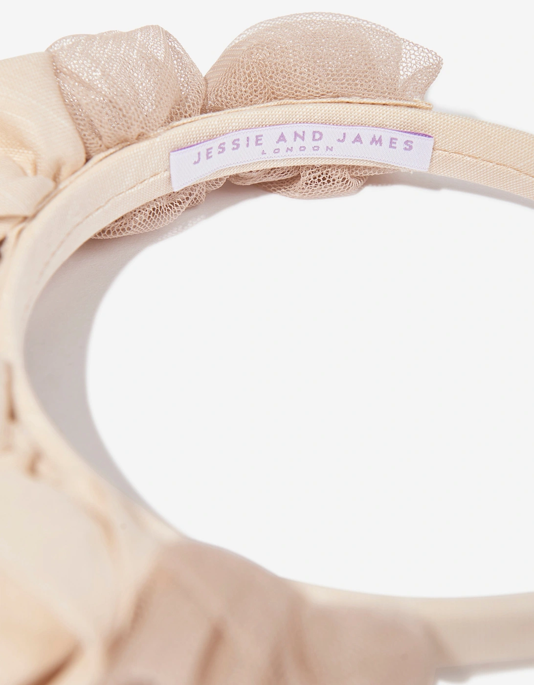 Girls Ring On Roses Headband in Beige