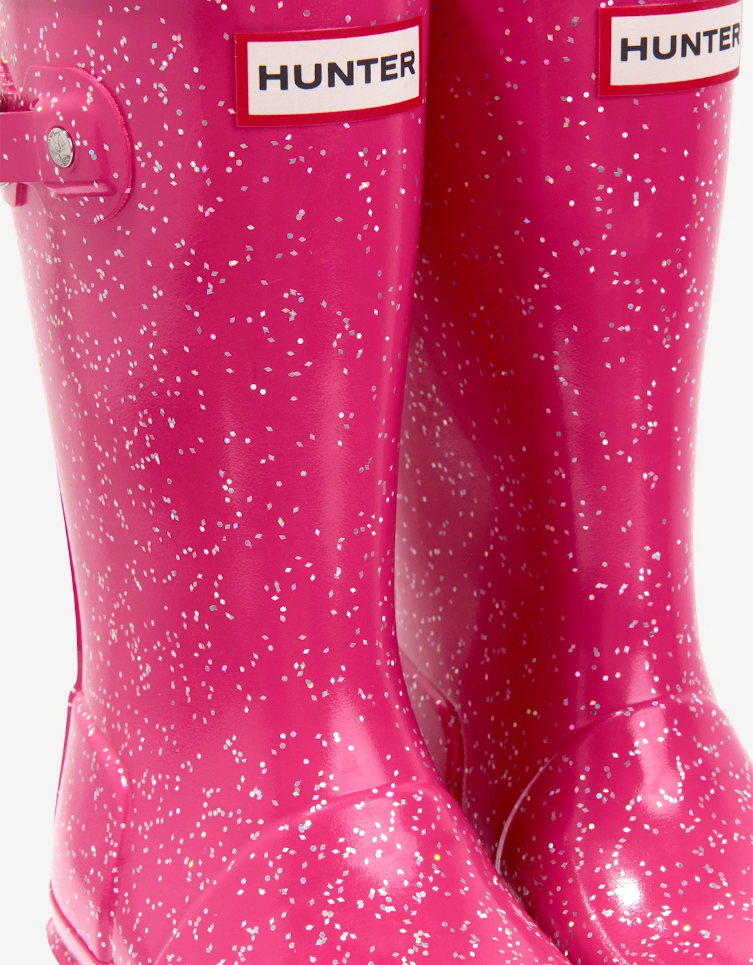 Girls Original Giant Glitter Wellingon Boots in Red