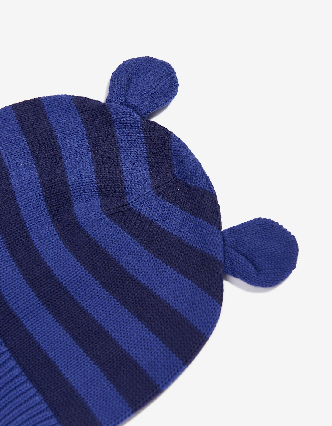 Baby Boys Damson Knit Hat With Ears in Blue